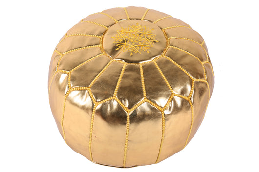 Golden pouf with embroidery 60