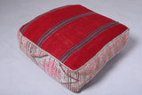 Handmade azilal ottoman berber pink rug pouf