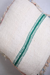 Two vintage berber handmade rug pouf