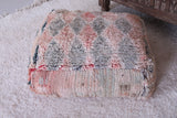 Moroccan handmade ottoman berber old rug pouf