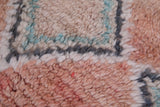 Moroccan handmade wool vintage rug pouf
