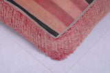 Moroccan handmade rug ottoman berber pink pouf