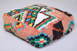 Two handmade azilal moroccan rug pouf