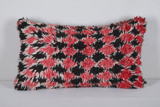 Moroccan rug shag pillow 15.7 INCHES X 25.9 INCHES