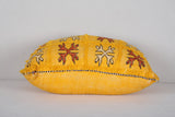 Yellow Moroccan Pillow 14.1 INCHES X 18.1 INCHES