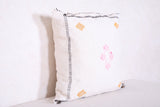White Moroccan pillow 18.1 INCHES X 18.5 INCHES