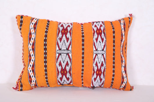 Orange Moroccan Kilim Pillow 18.1 INCHES X 26.3 INCHES