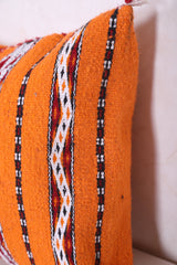 Orange Moroccan Kilim Pillow 18.1 INCHES X 26.3 INCHES