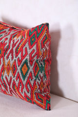 Vintage Moroccan Kilim Pillow 14.1 INCHES X 16.9 INCHES