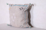Handmade pillow gray 18.1 INCHES X 18.1 INCHES