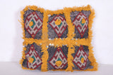 Moroccan handmade kilim pillow 14.1 INCHES X 14.9 INCHES