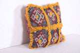 Moroccan handmade kilim pillow 14.1 INCHES X 14.9 INCHES