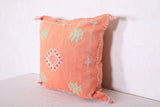 Moroccan pillow peach 17.3 INCHES X 18.1 INCHES