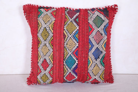 Moroccan handmade kilim pillow 13.7 INCHES X 14.5 INCHES