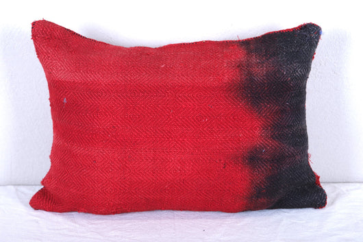 Vintage moroccan handwoven kilim pillow 12.9 INCHES X 17.7 INCHES