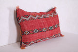 Red Moroccan pillow 14.9 INCHES X 24.8 INCHES