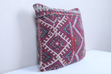 Vintage moroccan handwoven kilim pillow 18.1 INCHES X 19.2 INCHES