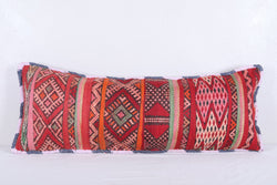 Vintage moroccan handwoven kilim pillow 14.9 INCHES X 39.3 INCHES
