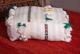 Moroccan handwoven berber kilim decor pouf