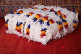 Moroccan handwoven colorful kilim rug pouf