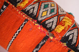 Orange Vintage kilim pillow 18.1 INCHES X 21.6 INCHES