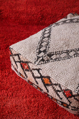 Moroccan woven berber berber kilim rug pouf