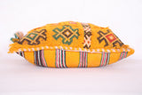 Yellow Moroccan pillow 14.5 INCHES X 15.3 INCHES