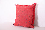 Red Moroccan Pillow 16.9 INCHES X 18.1 INCHES