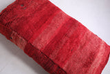 Red Moroccan Ottoman rug pouf , Set  of 2 poufs