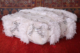 Handwoven berber kilim moroccan rug pouf