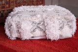 Handwoven berber kilim moroccan rug pouf