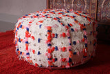 Round Moroccan handwoven pouf