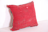 Red Moroccan pillow 14.9 INCHES X 16.5 INCHES