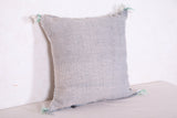 Moroccan pillow gray 18.1 INCHES X 18.5 INCHES