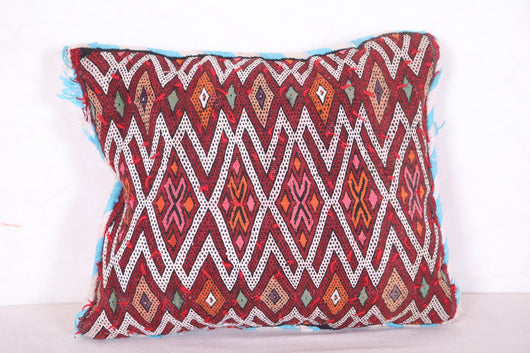 Vintage Moroccan Kilim Pillow 14.9 INCHES X 17.3 INCHES