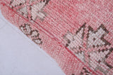 Moroccan handmad ottoman pink rug pouf