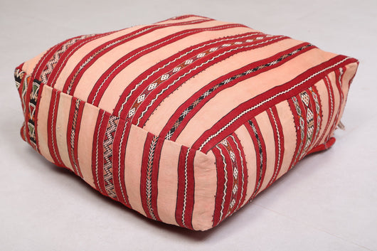 striped ottoman pouf