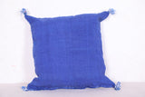 Moroccan pillow blue 18.5 INCHES X 18.5 INCHES