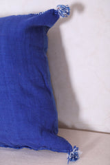 Moroccan pillow blue 18.5 INCHES X 18.5 INCHES