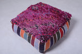 Kilim handmade berber violet rug pouf
