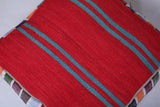Kilim handmade berber violet rug pouf
