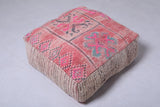 Moroccan handmade berber ottoman wool pink pouf