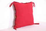 Red Moroccan pillow 17.3 INCHES X 18.5 INCHES
