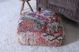 Moroccan handmade berber ottoman old rug pouf