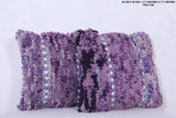 Two Purple handmade rug pillows 17.3 INCHES X 17.7 INCHES