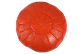 Leather pouf in apricot 27
