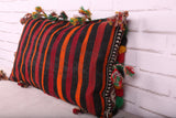Hand Knotted Moroccan Style Pillow 14.9 inches X 25.9 inches