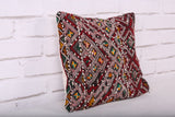 Vintage Moroccan pillow rug 12.9 inches X 13.3 inches