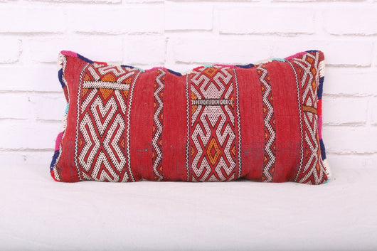 Moroccan pillow red 11.8 inches X 22.4 inches