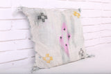 Gray Moroccan Cushion 17.3 inches X 18.5 inches